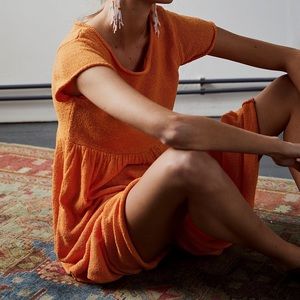 Free People Myla Sweat Dress in Mango 🥭